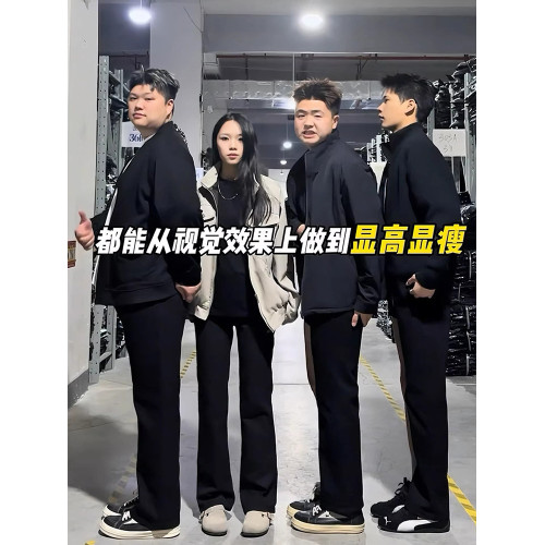 美式3.0黑色柳葉彎刀牛仔褲男款腿粗屁股大修身顯瘦直筒微喇褲子