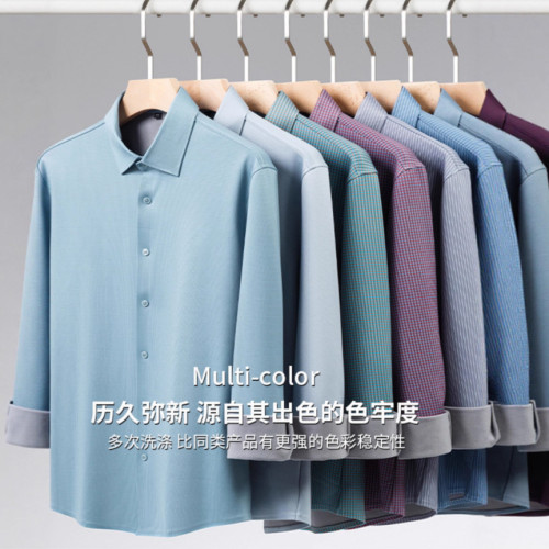 普甯襯衫棉羊毛襯衫男加絨加厚保暖襯衣加厚商務休閒羊毛襯衫