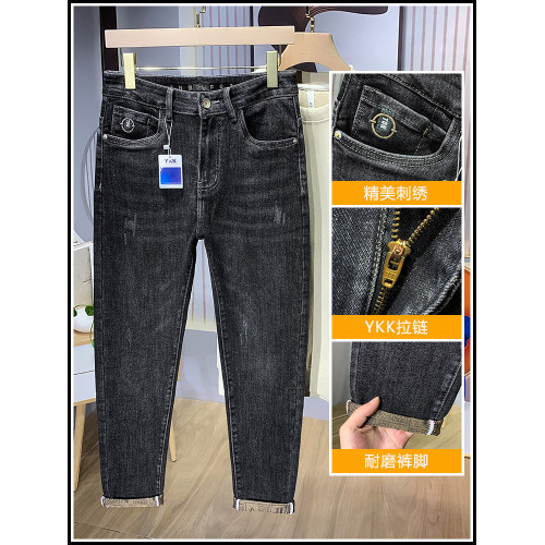 秋冬牛仔褲男2025新款休閒厚款潮牌寬鬆直筒冬季加絨加厚男士長褲