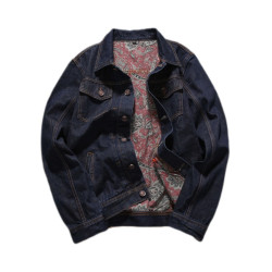 秋季新款牛仔夾克男士復古牛仔外套男青年修身韓版短款牛仔上衣潮