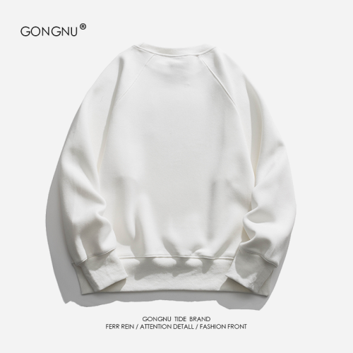 美式潮牌無帽圓領衛衣男女春秋季高街簡約內搭情侶嘻哈長袖打底衫