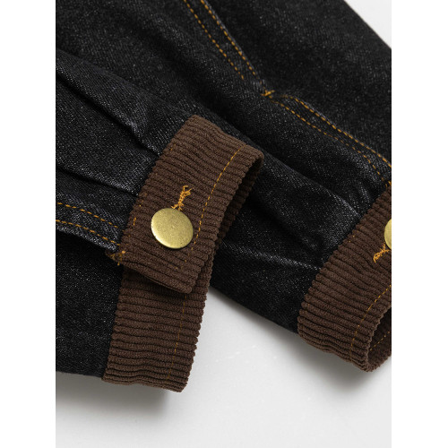 Mmoptop春秋冬季美式復古潮流牛仔外套男士寬鬆休閒情侶夾克男款