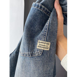 加絨復古牛仔褲男款直筒寬鬆美式做舊水洗松緊腰百搭休閒濶腿褲子