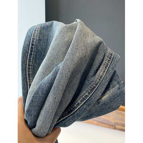 加絨復古牛仔褲男款直筒寬鬆美式做舊水洗松緊腰百搭休閒濶腿褲子