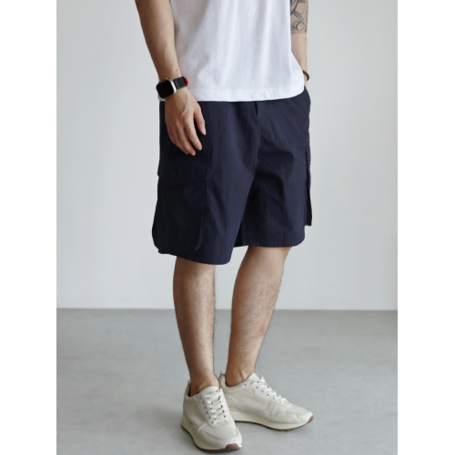 YUXIAN輕量化肌理感日系工裝短褲口袋寬鬆直筒休閒百搭薄款春夏季