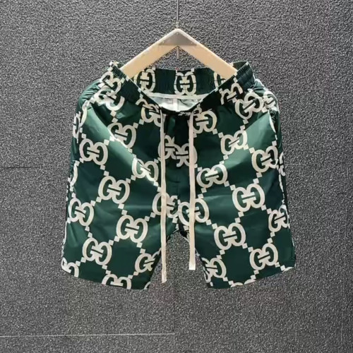 夏季男短褲網紅印花休閒五分褲毆貨潮流時尚外穿大褲衩速乾沙灘褲