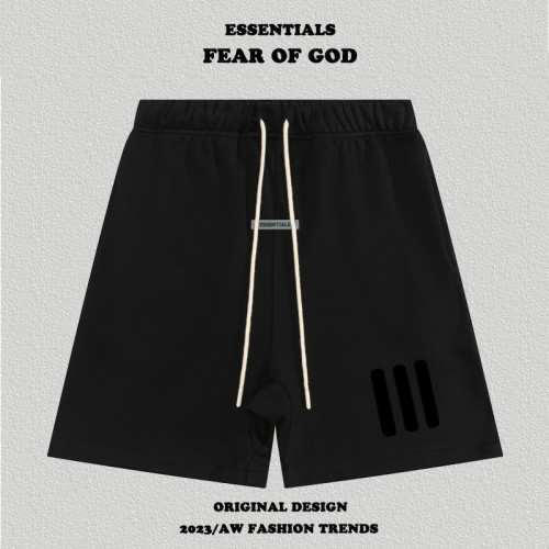 美式潮牌essentials短褲男夏季植絨7五分褲嘻哈高街FGO三道杠褲子