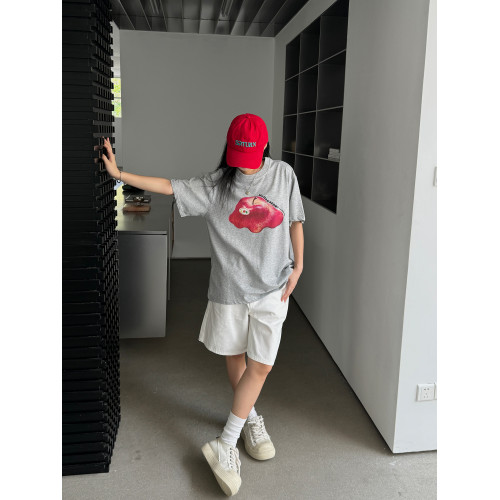 19studio WAYNEPRINCE夏季韓版純色休閒五分褲寬鬆百搭牛仔短褲潮