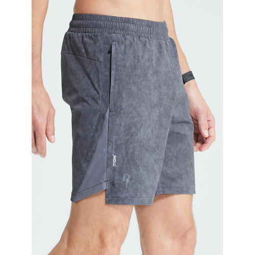 跑步美式拉鍊運動短褲男速乾冰絲馬拉松薄款健身籃球訓練四分褲