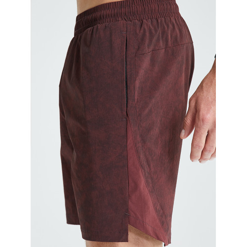 跑步美式拉鍊運動短褲男速乾冰絲馬拉松薄款健身籃球訓練四分褲