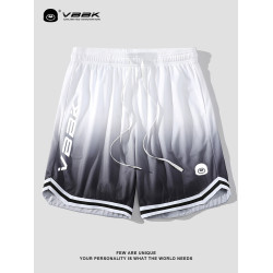 VBBK冰絲休閒短褲男孩韓版潮流ins藍粉漸變多巴胺大碼透氣籃球褲