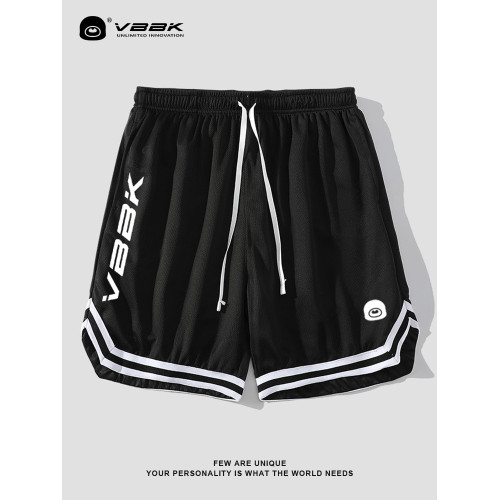 VBBK冰絲休閒短褲男孩韓版潮流ins藍粉漸變多巴胺大碼透氣籃球褲