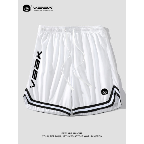 VBBK冰絲休閒短褲男孩韓版潮流ins藍粉漸變多巴胺大碼透氣籃球褲