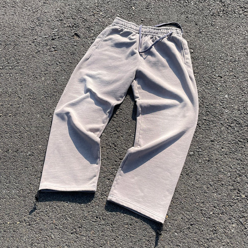 王有病工作室 隻做心頭好物！褲子美式重磅450克做舊水洗衛褲抽繩