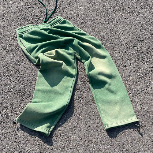 王有病工作室 隻做心頭好物！褲子美式重磅450克做舊水洗衛褲抽繩