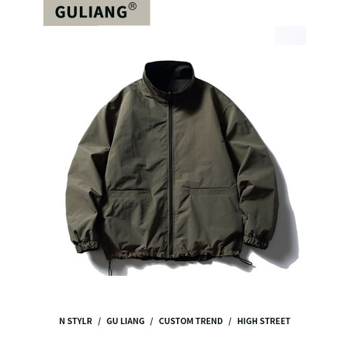 GU LIANG「設計師品牌」好物精選丨美式復古兩面穿立領工裝夾克潮