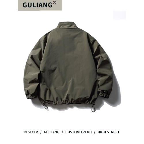GU LIANG「設計師品牌」好物精選丨美式復古兩面穿立領工裝夾克潮