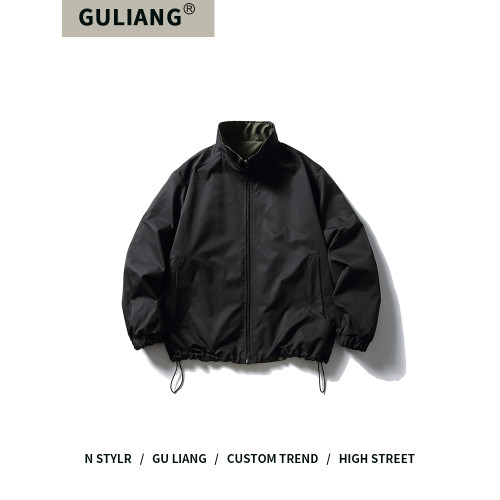 GU LIANG「設計師品牌」好物精選丨美式復古兩面穿立領工裝夾克潮