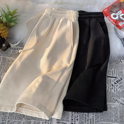 大碼直筒透氣運動短褲男夏季美式重磅休閒褲ins潮牌帥氣五分褲子