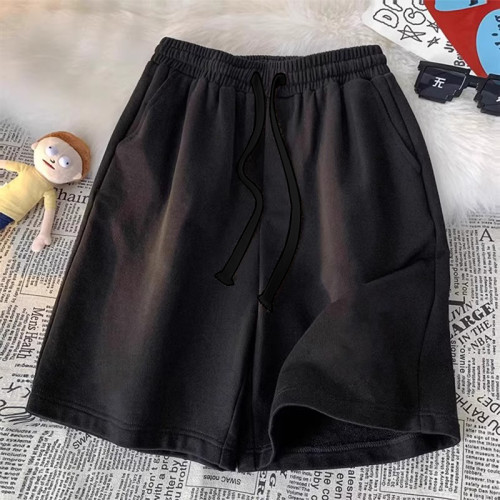 大碼直筒透氣運動短褲男夏季美式重磅休閒褲ins潮牌帥氣五分褲子