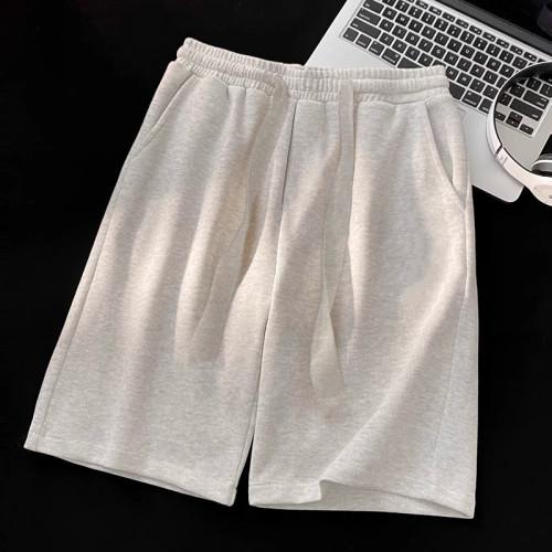 大碼直筒透氣運動短褲男夏季美式重磅休閒褲ins潮牌帥氣五分褲子