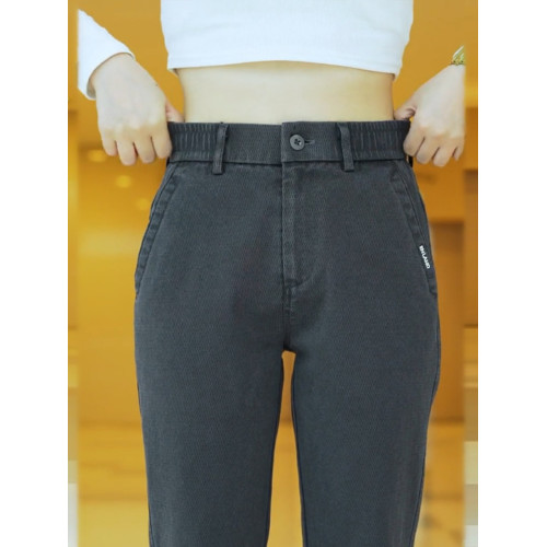 高級休閒褲男潮牌2025新款直筒潮流秋冬季加絨彈力男士長褲子商務