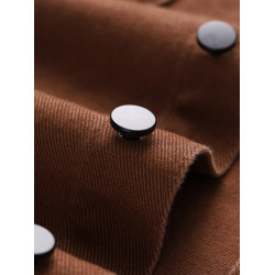 秋季純棉美式襯衫外套男大碼時尚潮流男士夾克寬鬆加肥加大碼男裝