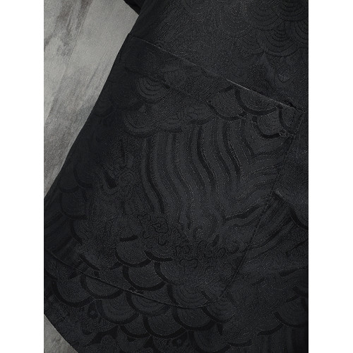 新中式穿搭 風暗紋提花短袖襯衫男 夏季 國潮 盤釦唐裝上衣