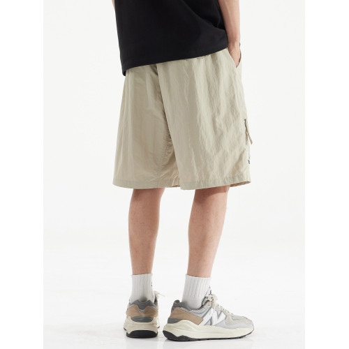 美式潮牌工裝短褲男士寬鬆大碼夏季薄款冰絲休閒褲胖子速乾五分褲