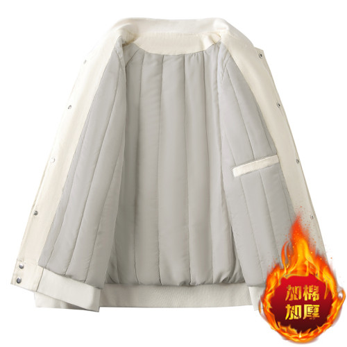 2025秋冬款立領牛仔外套男生加棉加厚潮流痞帥青少年棒球服夾克衫