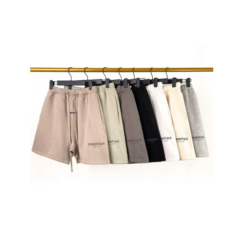 FOG復線ESSENTIALS棉短褲夏季高街休閒抽繩反光寬鬆五分褲男士潮