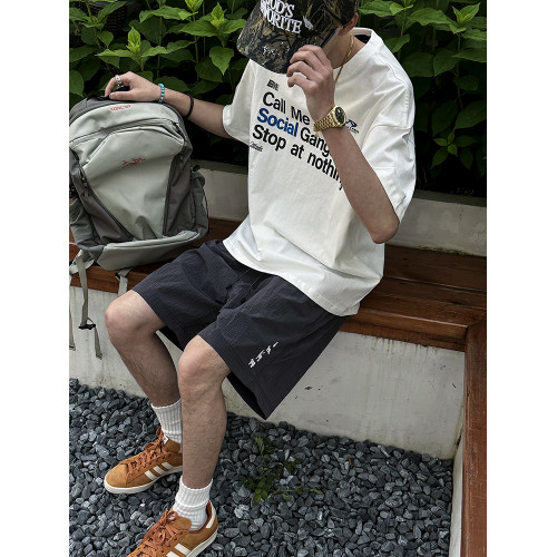 MANCHER 夏季舒適透氣速乾短褲男防水多色基本款戶外沙灘五分褲潮