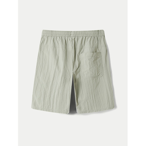 HLA/海瀾之家抽繩系帶休閒中褲春夏小方格時尚柔軟寬鬆短褲男