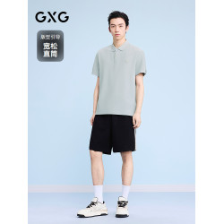 GXG男裝 雙色毛圈針織短褲寬鬆運動褲 夏G24X222022