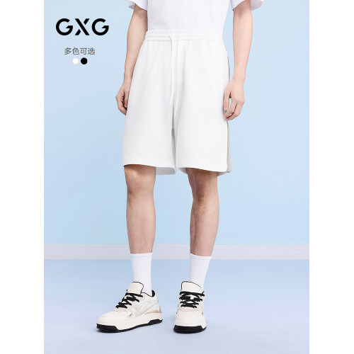GXG男裝 雙色毛圈針織短褲寬鬆運動褲 夏G24X222022