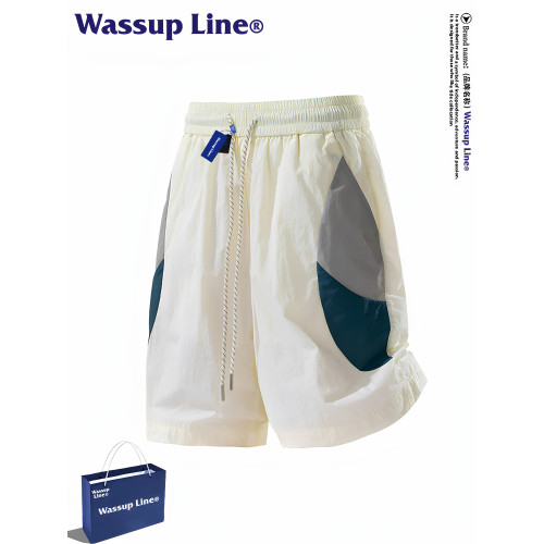 WASSUP Line潮牌山系戶外五分褲男夏季寬鬆百搭機能休閒工裝短褲