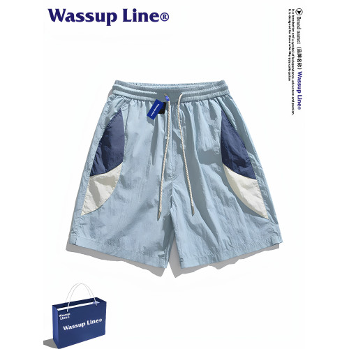 WASSUP Line潮牌山系戶外五分褲男夏季寬鬆百搭機能休閒工裝短褲