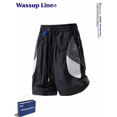 WASSUP Line潮牌山系戶外五分褲男夏季寬鬆百搭機能休閒工裝短褲