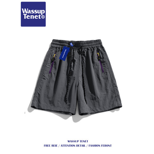 Wassup tenet美式速乾百搭短褲男夏季新款涼感薄款直筒寬鬆五分褲