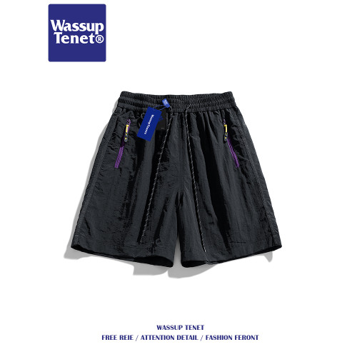 Wassup tenet美式速乾百搭短褲男夏季新款涼感薄款直筒寬鬆五分褲