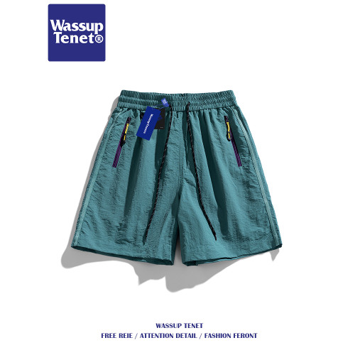 Wassup tenet美式速乾百搭短褲男夏季新款涼感薄款直筒寬鬆五分褲