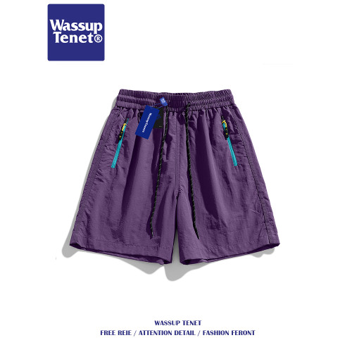 Wassup tenet美式速乾百搭短褲男夏季新款涼感薄款直筒寬鬆五分褲