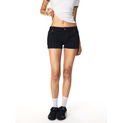 【Achock官方店】十字花刺綉緊身彈力辣妹短褲女新款顯瘦牛仔熱褲