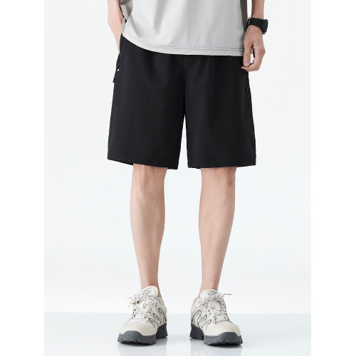 hansca純色百搭四面彈休閒短褲男2025夏季透氣速乾涼感運動五分褲