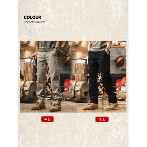 美式重磅復古直筒牛仔褲男春秋2025新款潮牌潮流加絨休閒工裝褲男