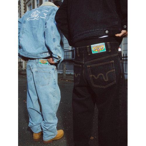 BBC飛狗ICECREAM美式高街飛狗印花牛仔褲男潮牌寬鬆直筒休閒長褲