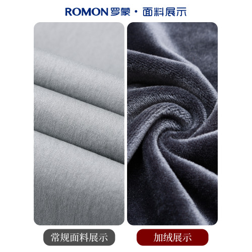 羅矇純棉男士休閒褲寬鬆直筒2026秋冬季加絨加厚西裝褲商務長褲子