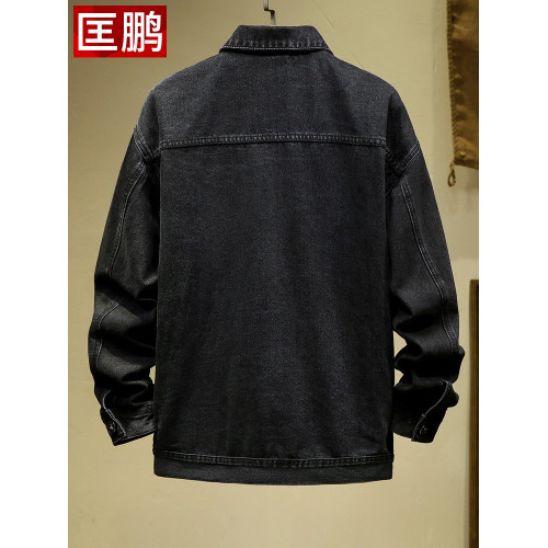 2025新款秋季男牛仔外套男款工裝休閒男士夾克寬鬆百搭春秋上衣男