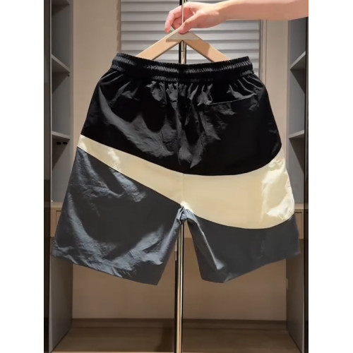 2025夏季新款男裝時尚潮流撞色拼接五分褲百搭休閒短褲男款潮牌帥