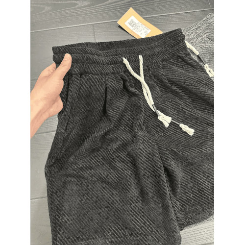 小香風黑白條紋針織短褲男款夏季高級感斑馬紋運動褲子休閒五分褲